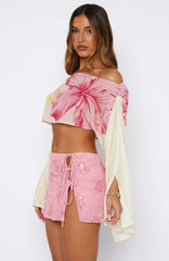 Goddess You Sequin Mini Skirt Pink