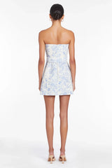 Slim Fit Tube Top Strap Floral Mini Dress