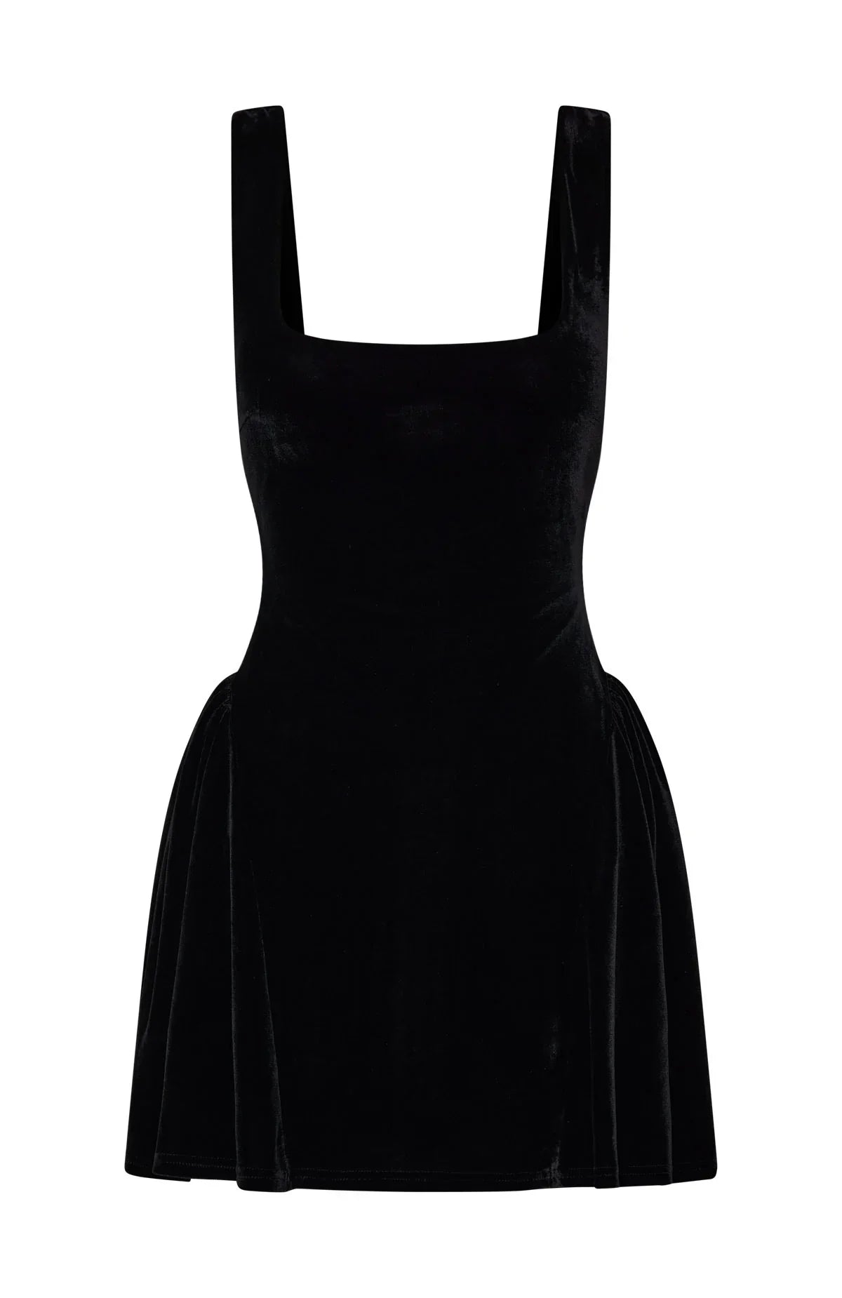 Midnight In Paris Velvet Mini Dress Black