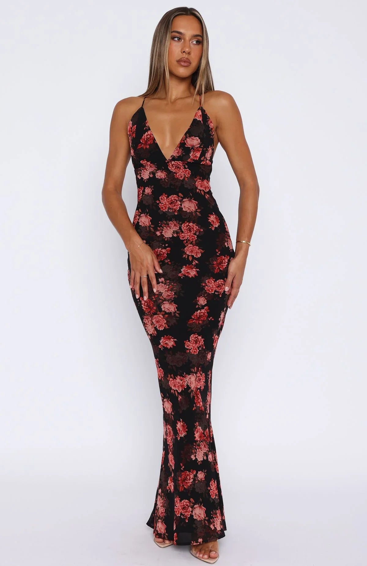 Put You First Maxi Dress Terracotta Floral