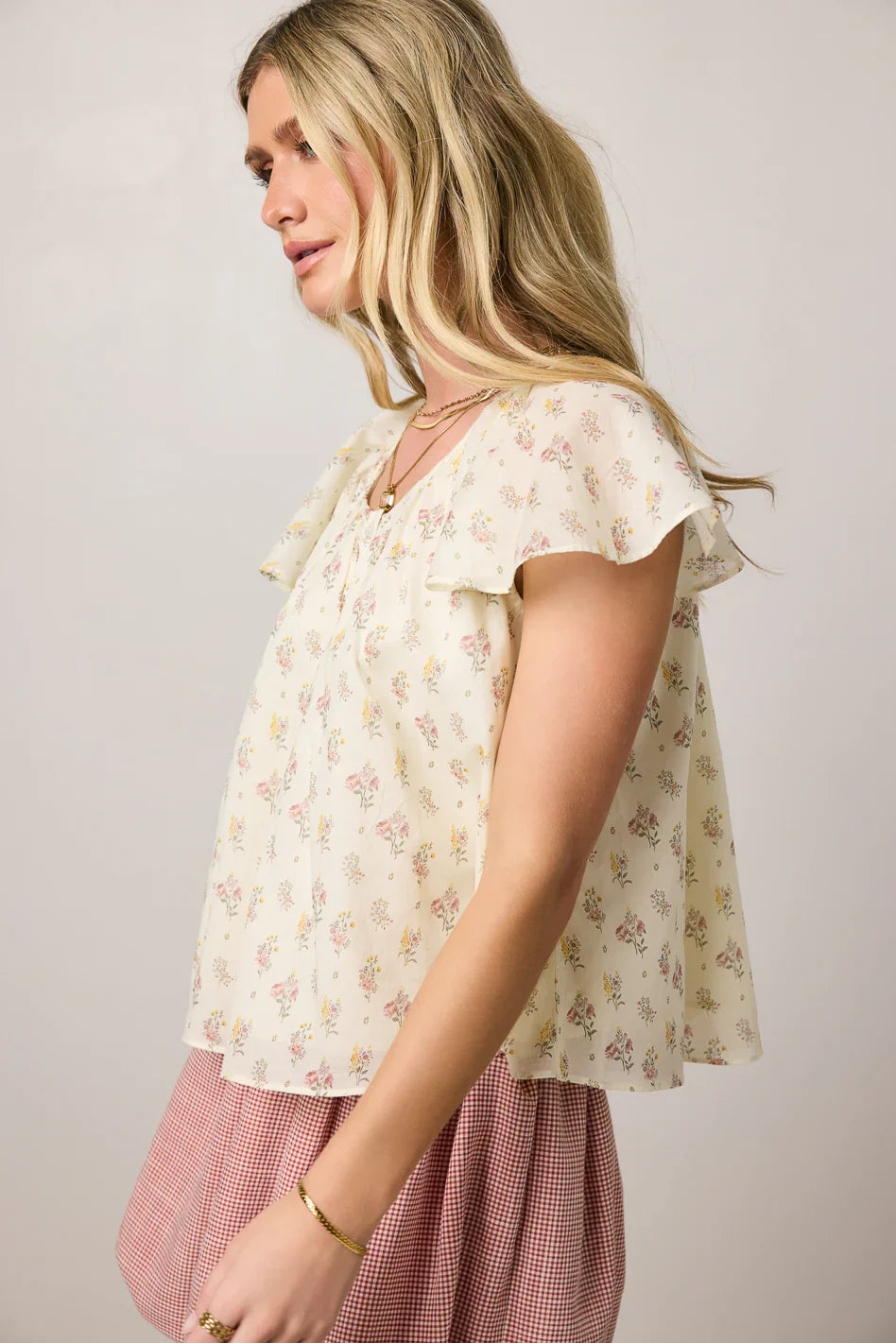 Terry Floral Blouse